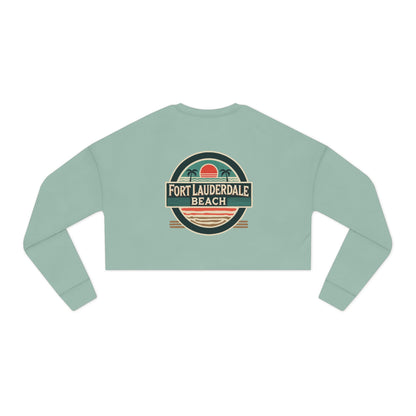 Vintage Fort Lauderdale Women's Cropped Sweatshirt