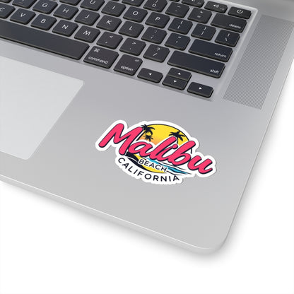 Retro Malibu Kiss-Cut Sticker