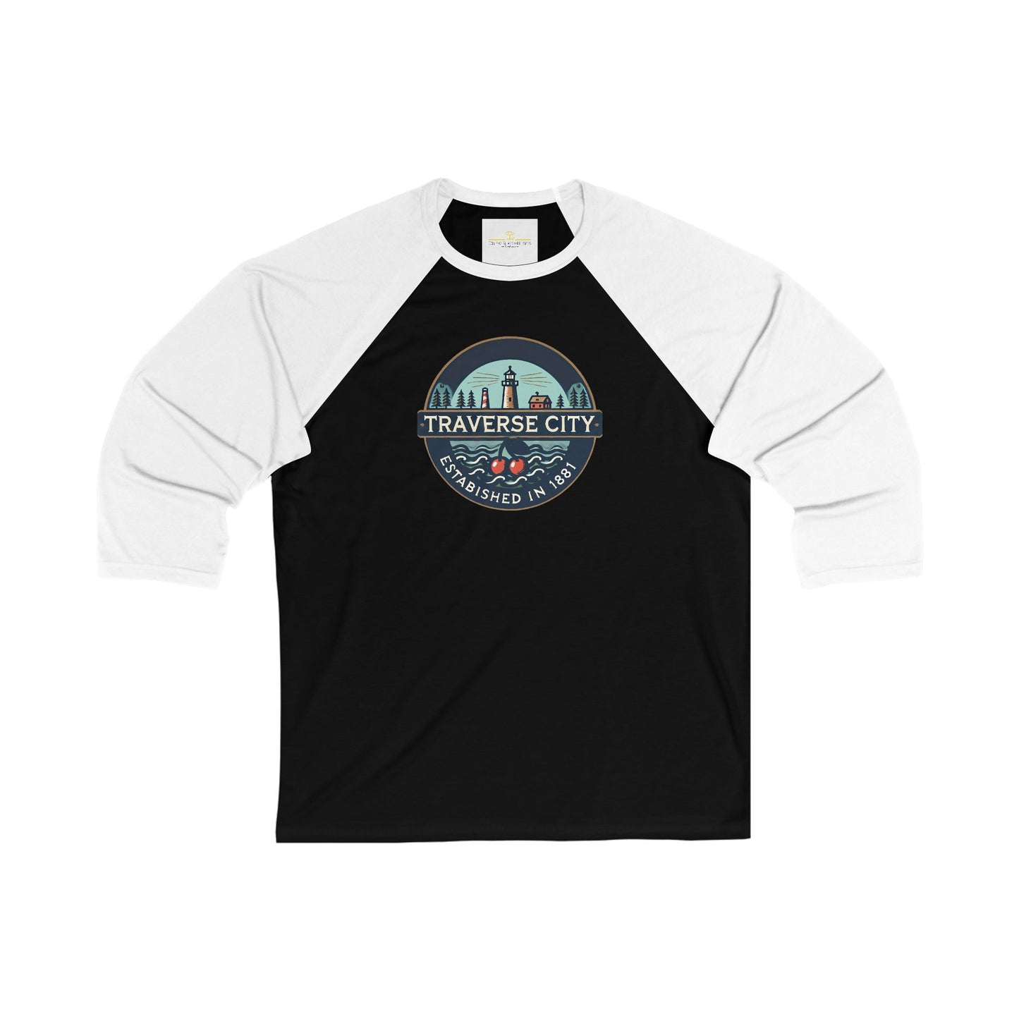 Vintage Traverse City Men's 3/4 Sleeve Baseball Tee