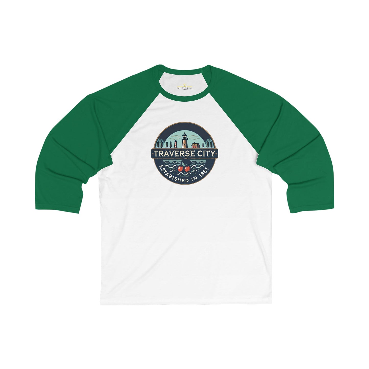 Vintage Traverse City Men's 3/4 Sleeve Baseball Tee