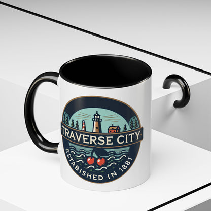 Vintage Traverse City Accent Coffee Mug