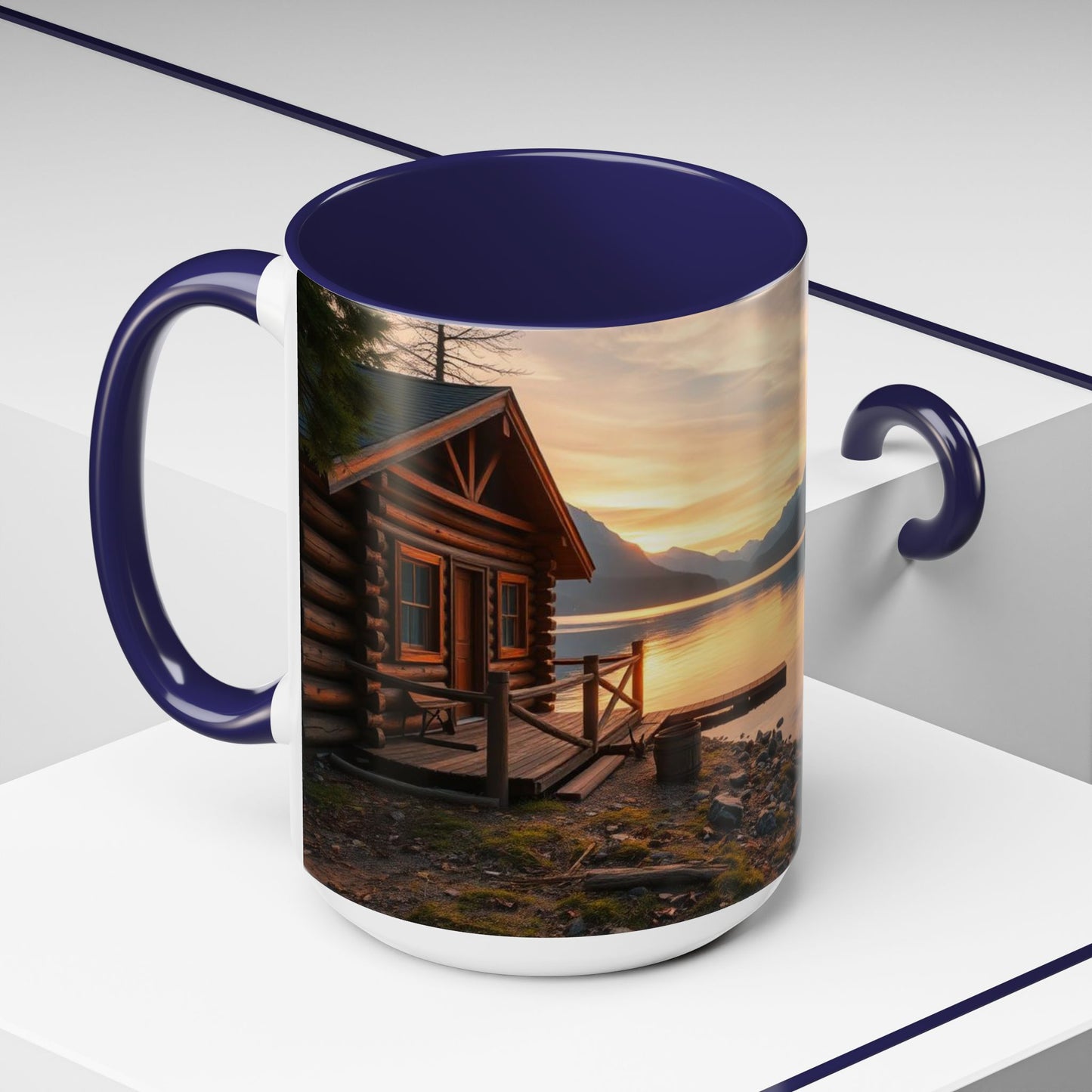 Lakeside Cabin Ceramic Coffee Mug