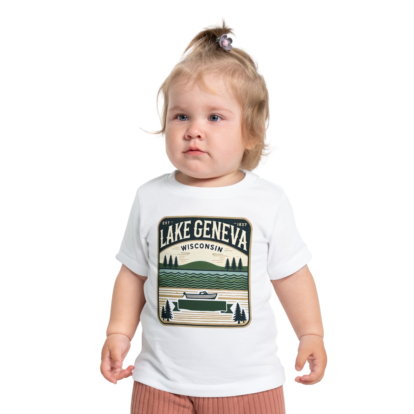 Vintage Lake Geneva Unisex Baby Short Sleeve T-Shirt