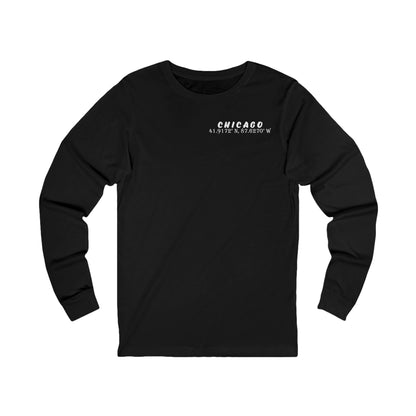 Latitudes Chicago Skyline Unisex Jersey Long Sleeve Tee