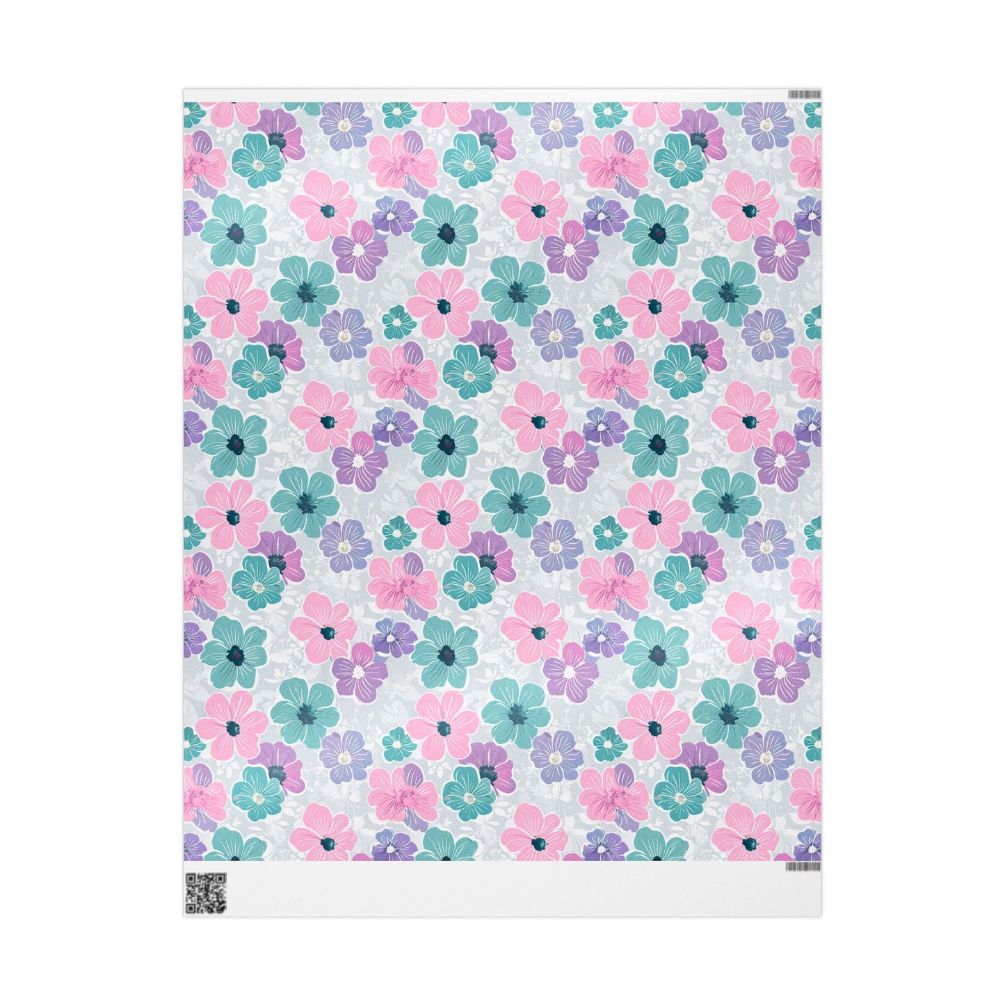 Pastel Floral Print Wrapping Paper