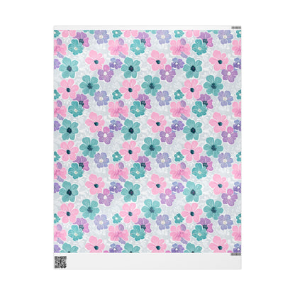 Pastel Floral Print Wrapping Paper