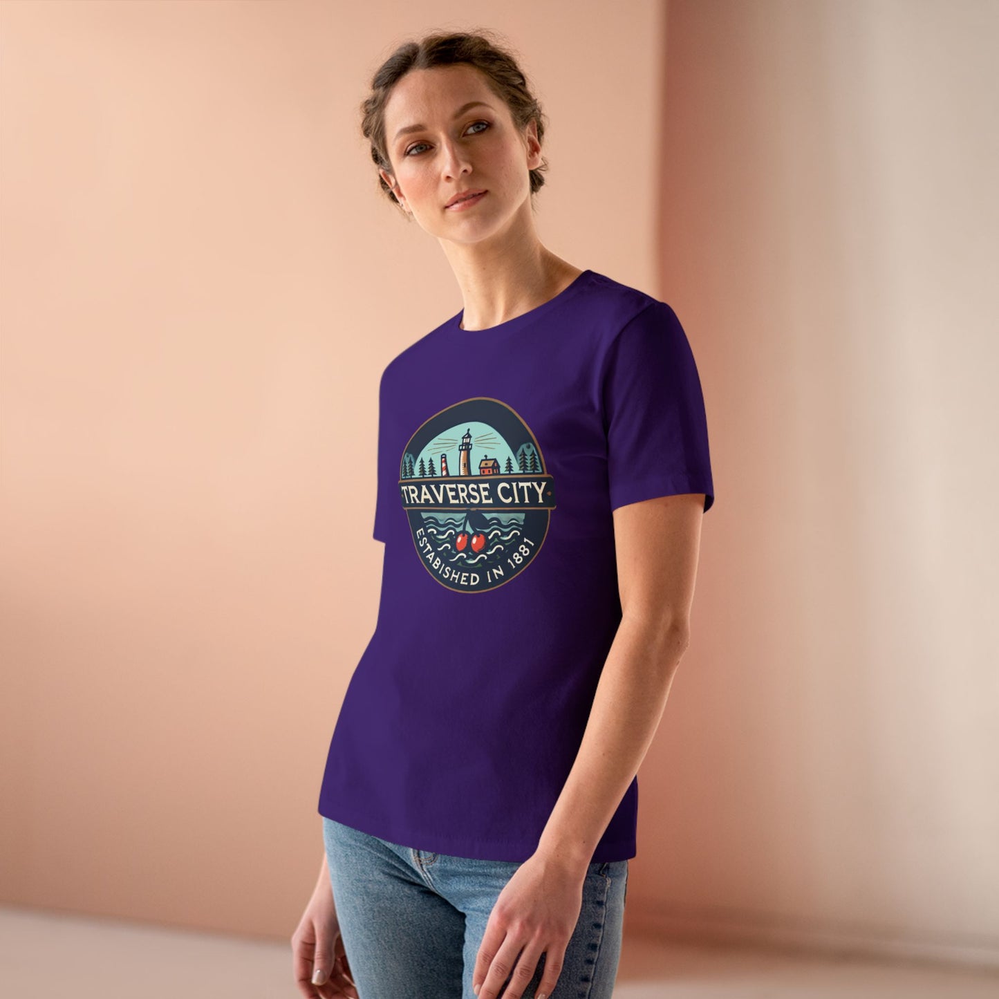 Vintage Traverse City Women's Cotton Tee