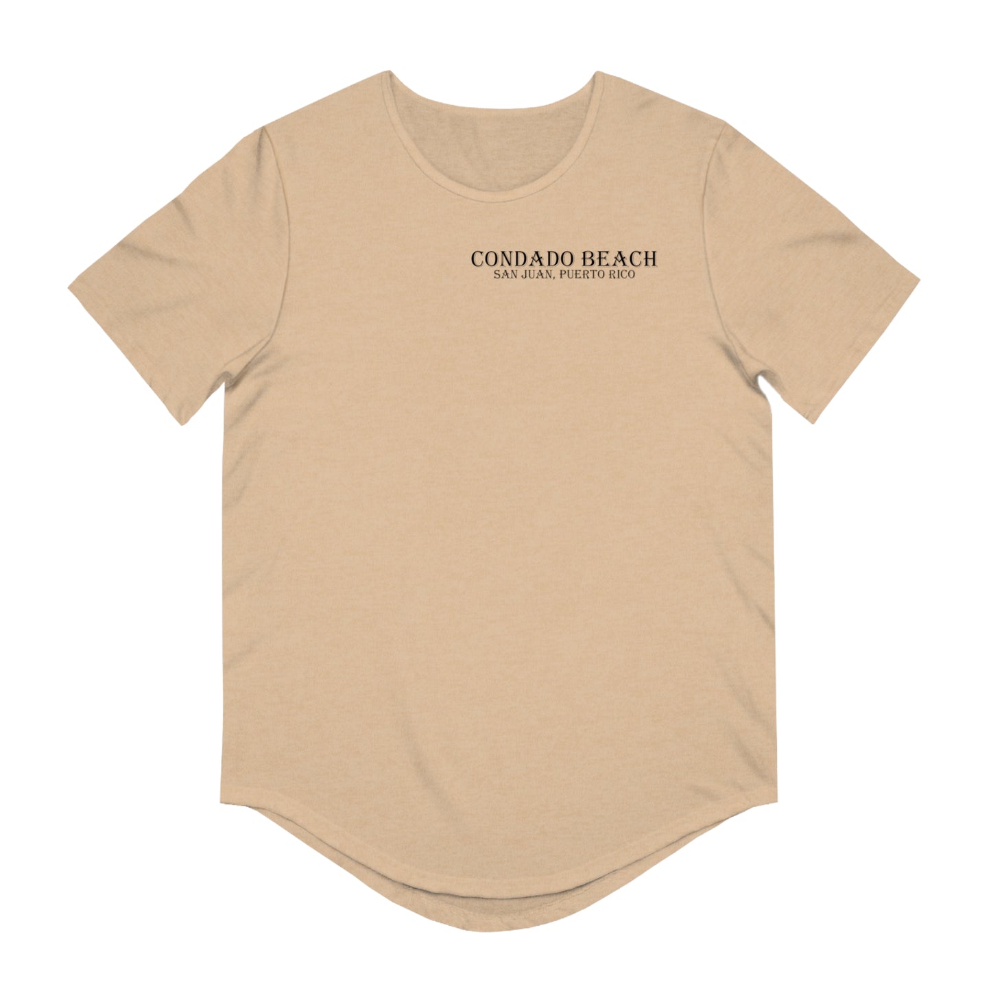 Coastal Vibes Condado Beach Men's Jersey Curved Hem Tee