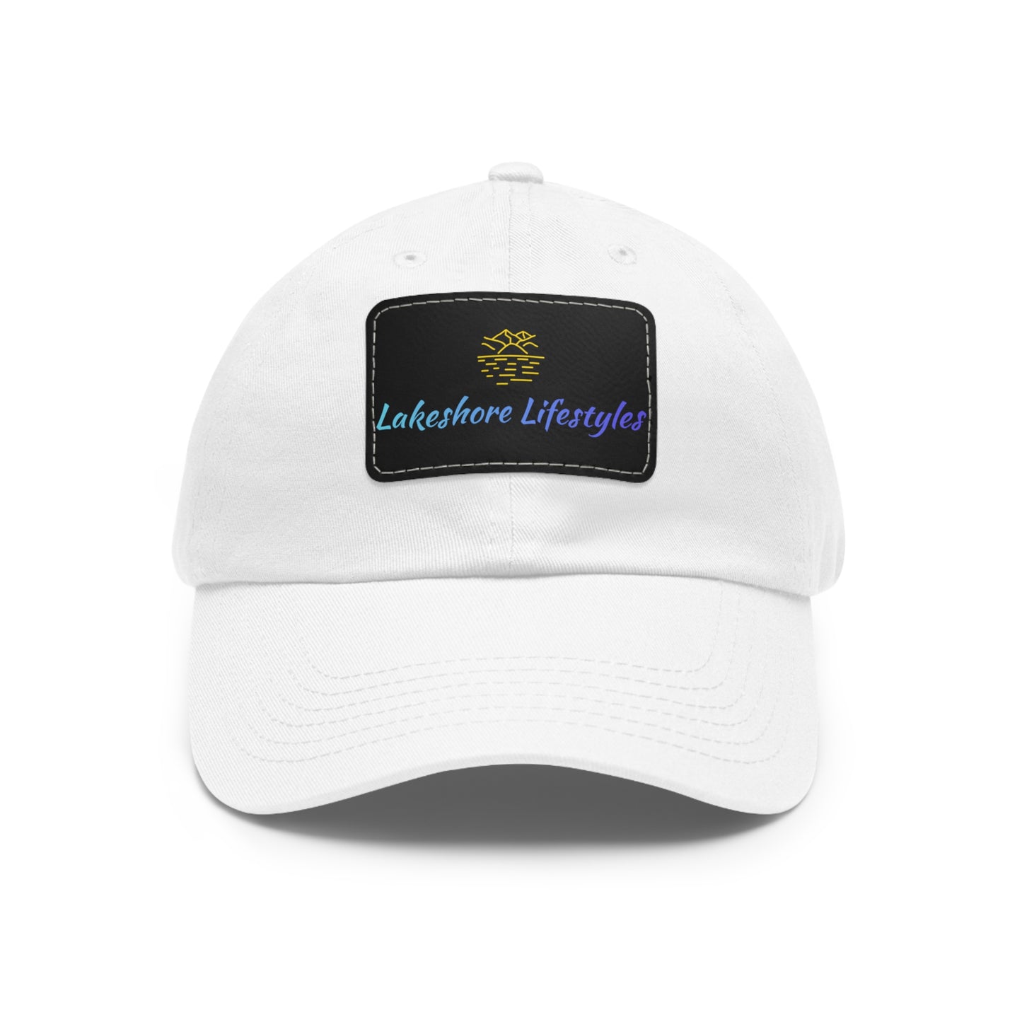 Lakeshore Lifestyles Dad Hat with Leather Patch (Rectangle)