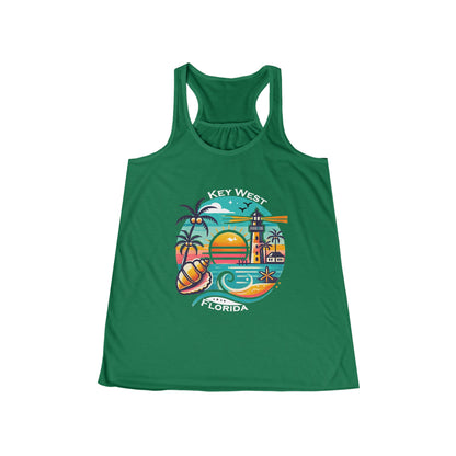 Vibrant Key West Women's Flowy Racerback Tank