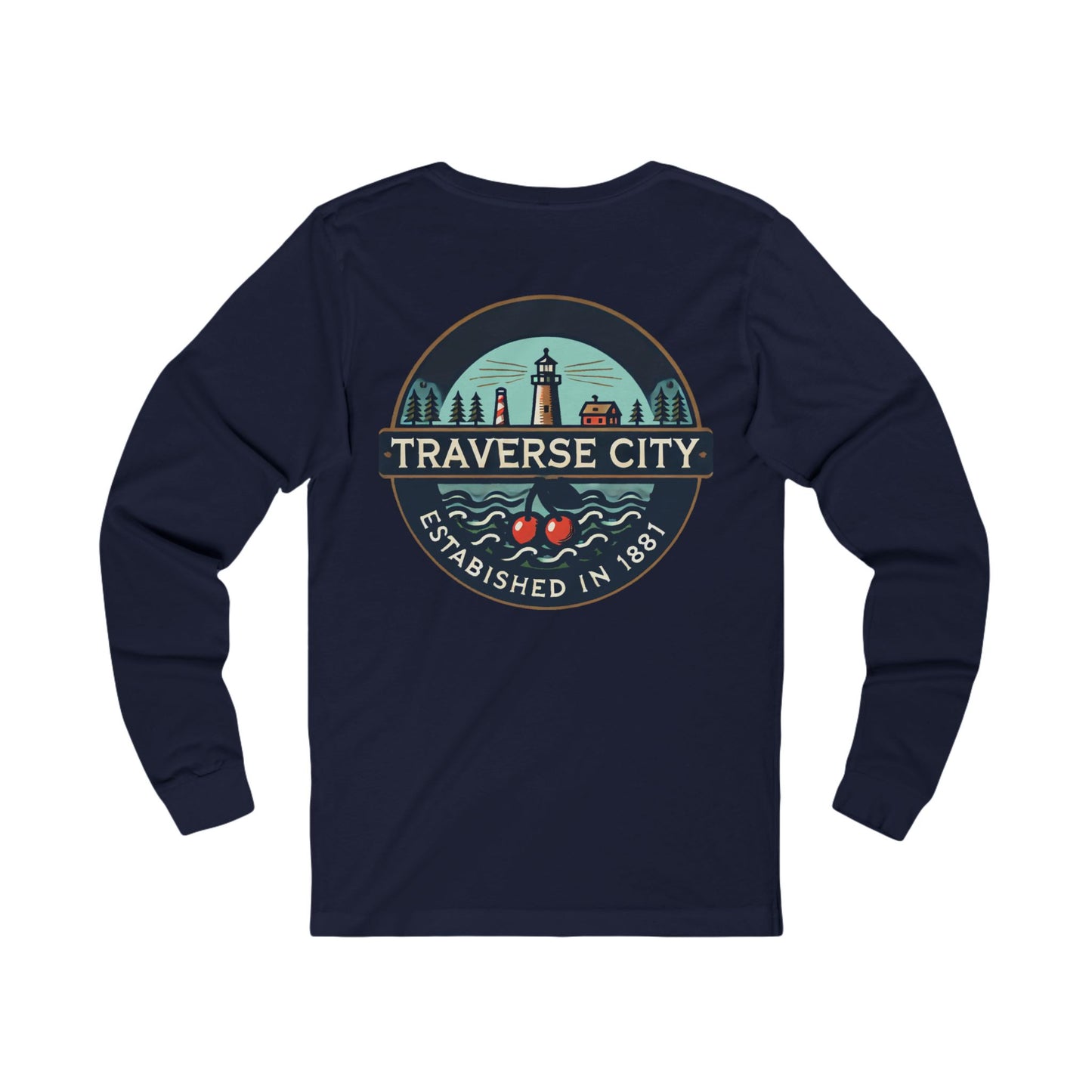 Vintage Traverse City Unisex Jersey Long Sleeve Tee