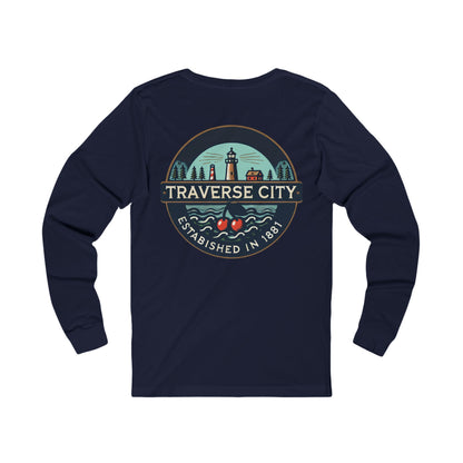 Vintage Traverse City Unisex Jersey Long Sleeve Tee