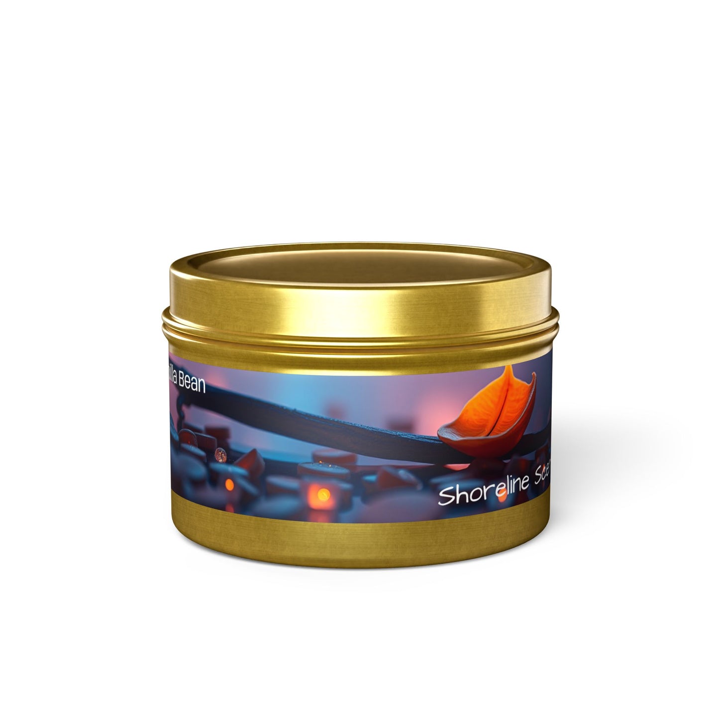 Vanilla Bean Scented Rustic Tin Candle
