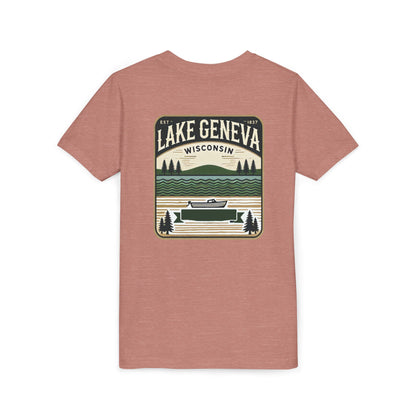 Vintage Lake Geneva Unisex Youth Short Sleeve Tee