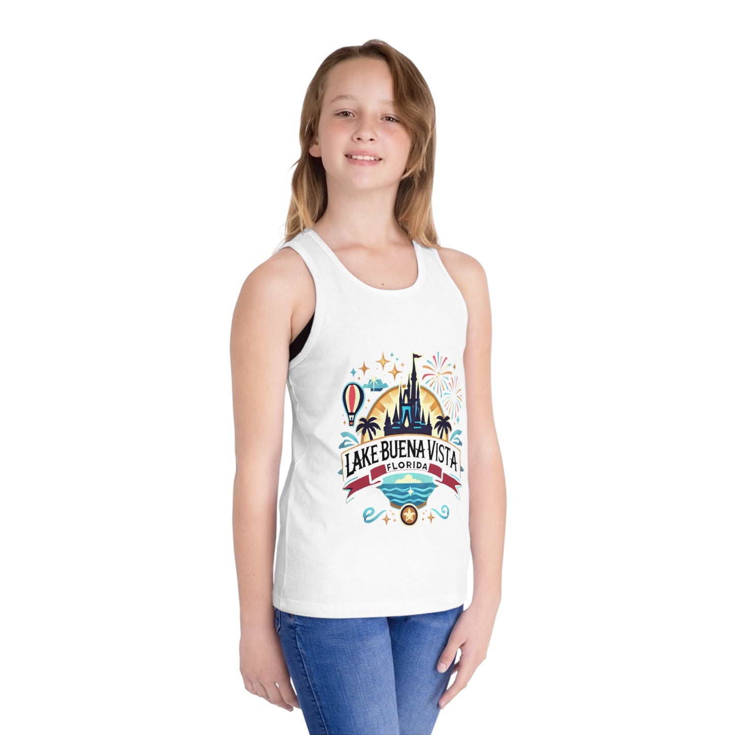 Adventurous Lake Buena Vista Unisex Kids Jersey Tank Top