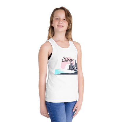 Elegant Chicago Skyline Unisex Kids Jersey Tank Top
