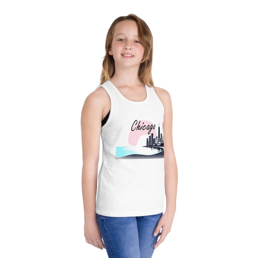 Elegant Chicago Skyline Unisex Kids Jersey Tank Top