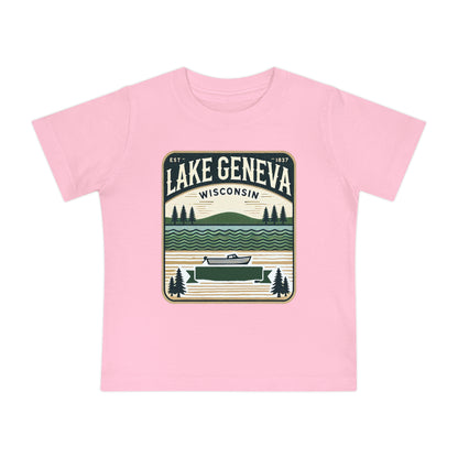 Vintage Lake Geneva Unisex Baby Short Sleeve T-Shirt