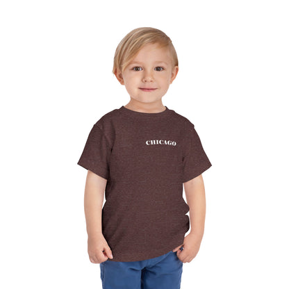 Mystery Noir Chicago Skyline Sunset Unisex Toddler Short Sleeve Tee