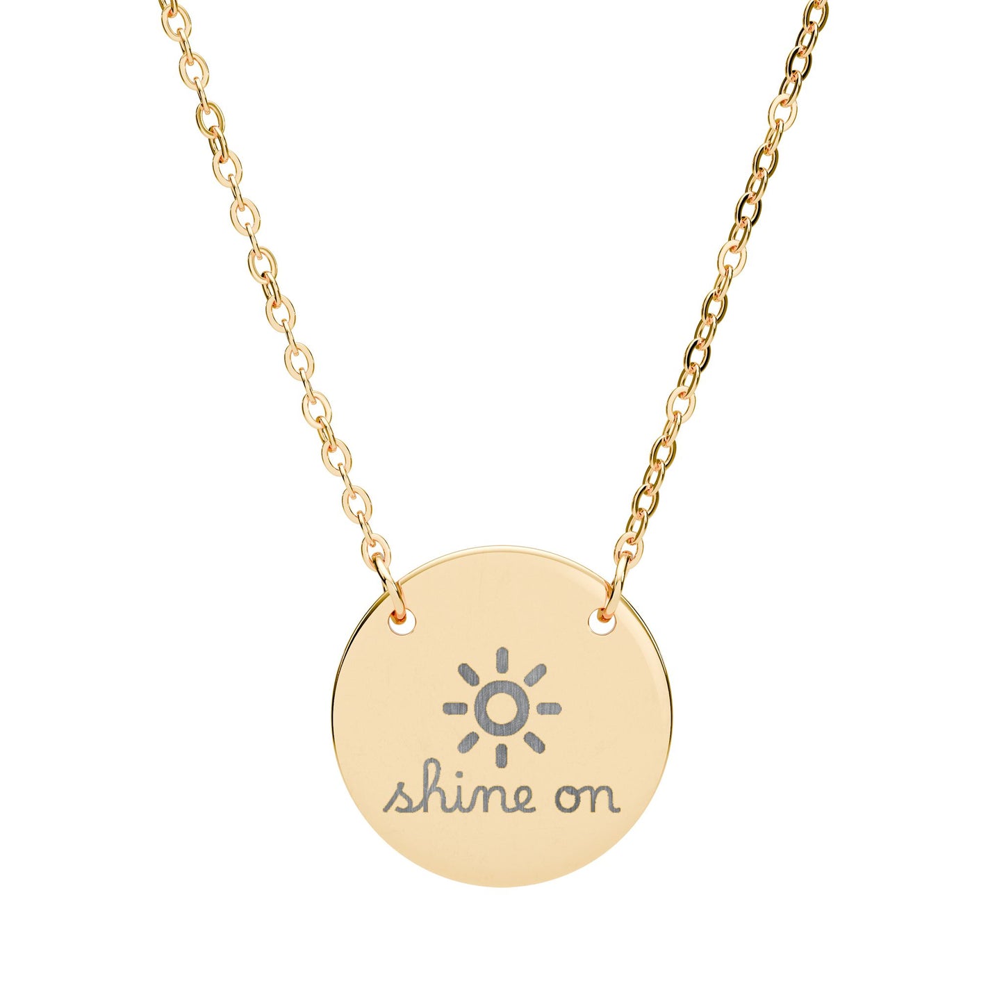 Shine On — Engraved Circle Necklace
