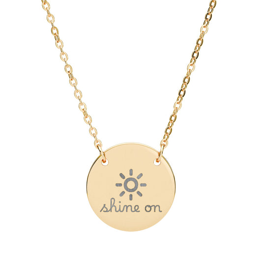 Shine On — Engraved Circle Necklace