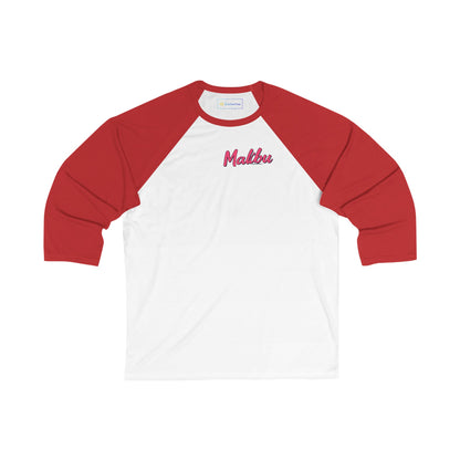 Retro Malibu Men's 3/4 Sleeve Baseball Tee