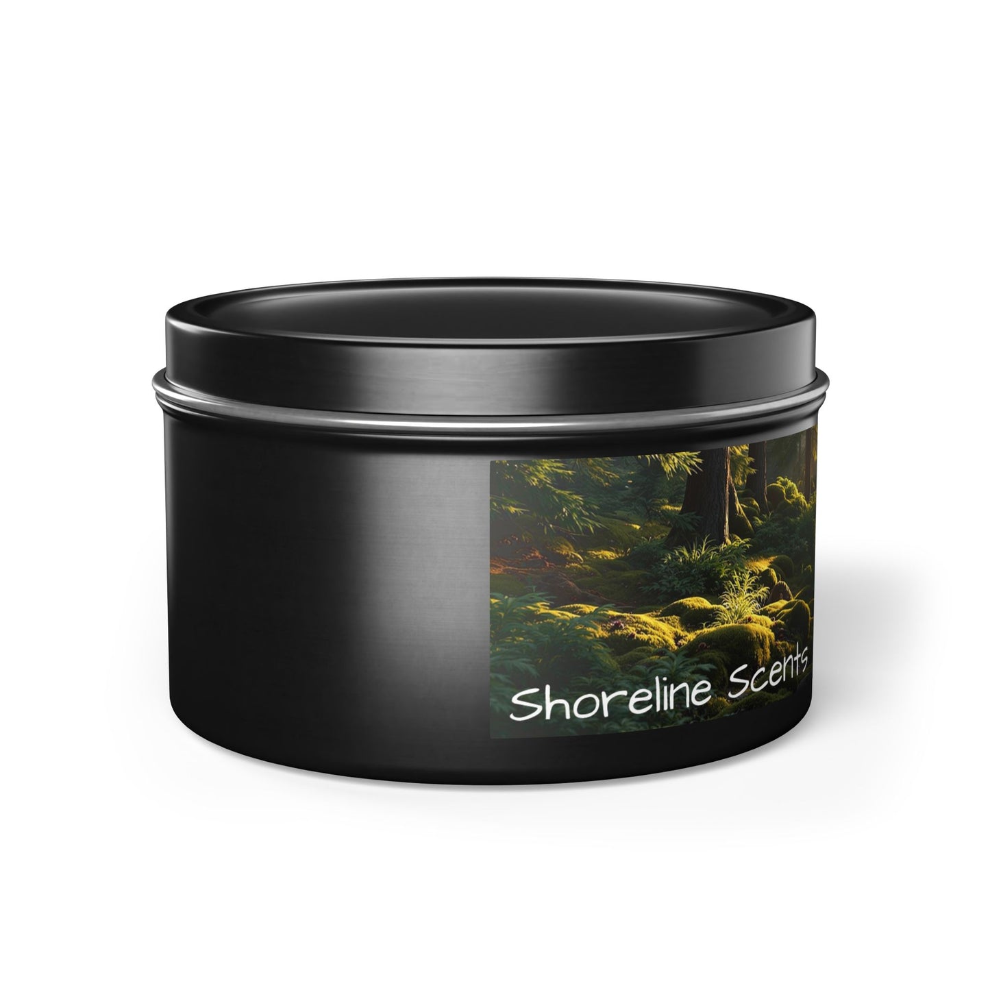 Evergreen Scented Rustic Tin Candle