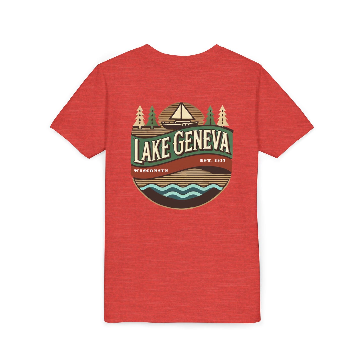 Retro Lake Geneva Unisex Youth Short Sleeve Tee