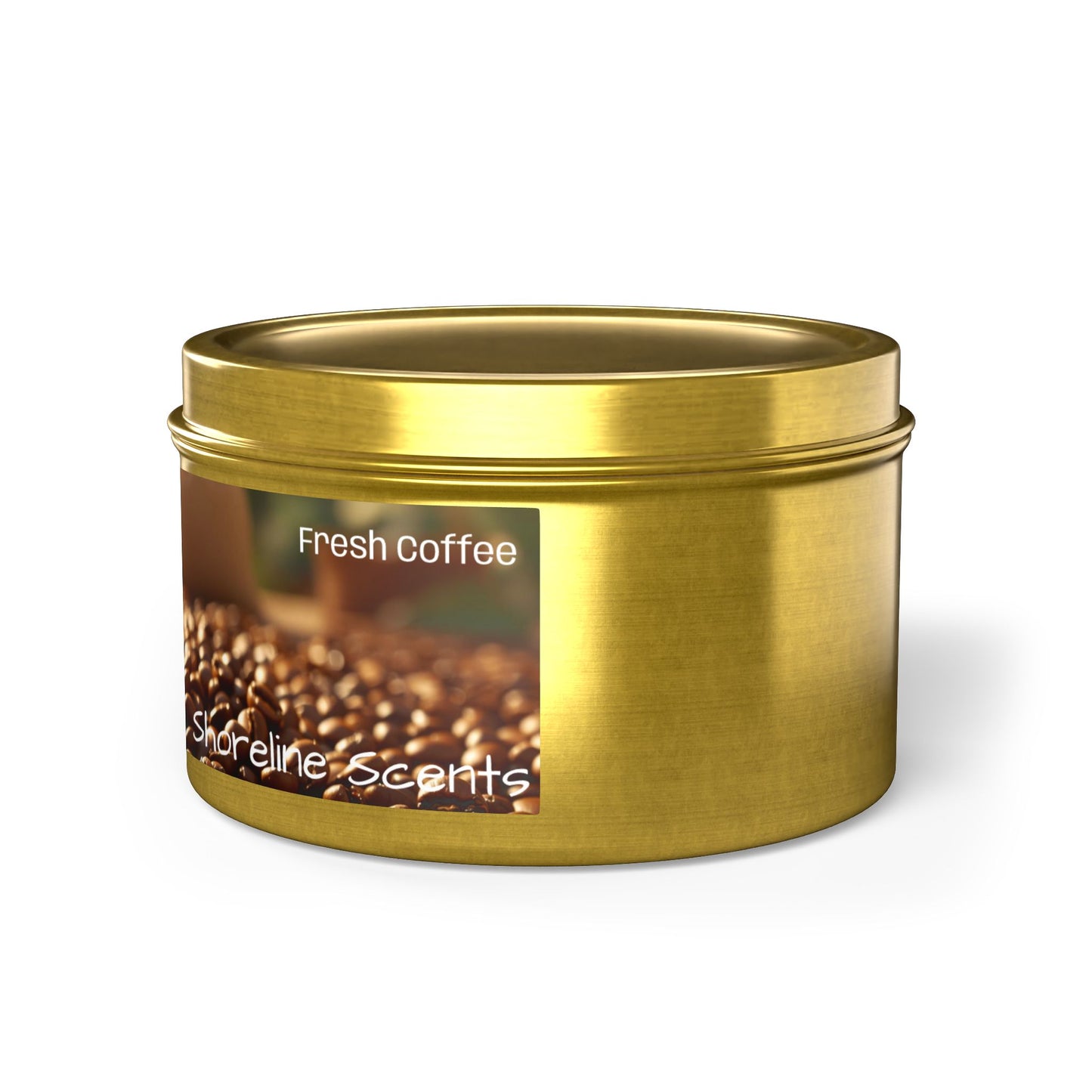 Fresh Coffee Scented Rustic Tin Candle
