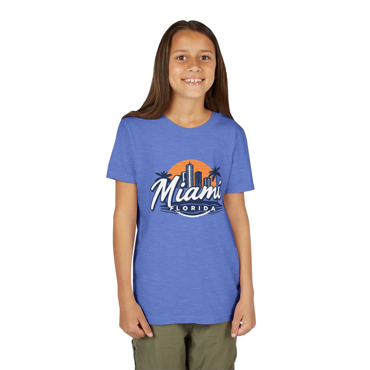 Retro Miami Unisex Youth Short Sleeve Tee