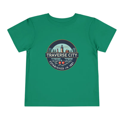 Vintage Traverse City Unisex Toddler Short Sleeve Tee