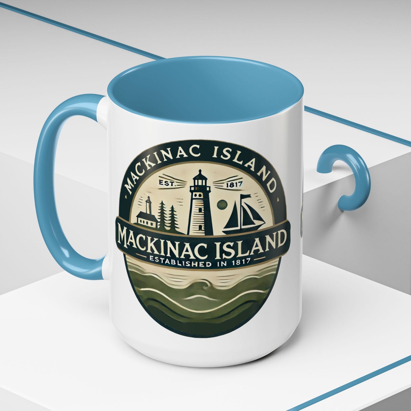 Vintage Mackinac Island Accent Coffee Mug