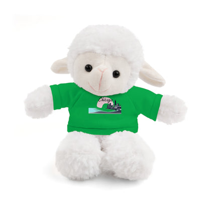 Elegant Chicago Skyline Stuffed Animals with Tee