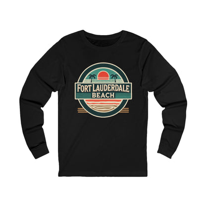 Vintage Fort Lauderdale Unisex Jersey Long Sleeve Tee