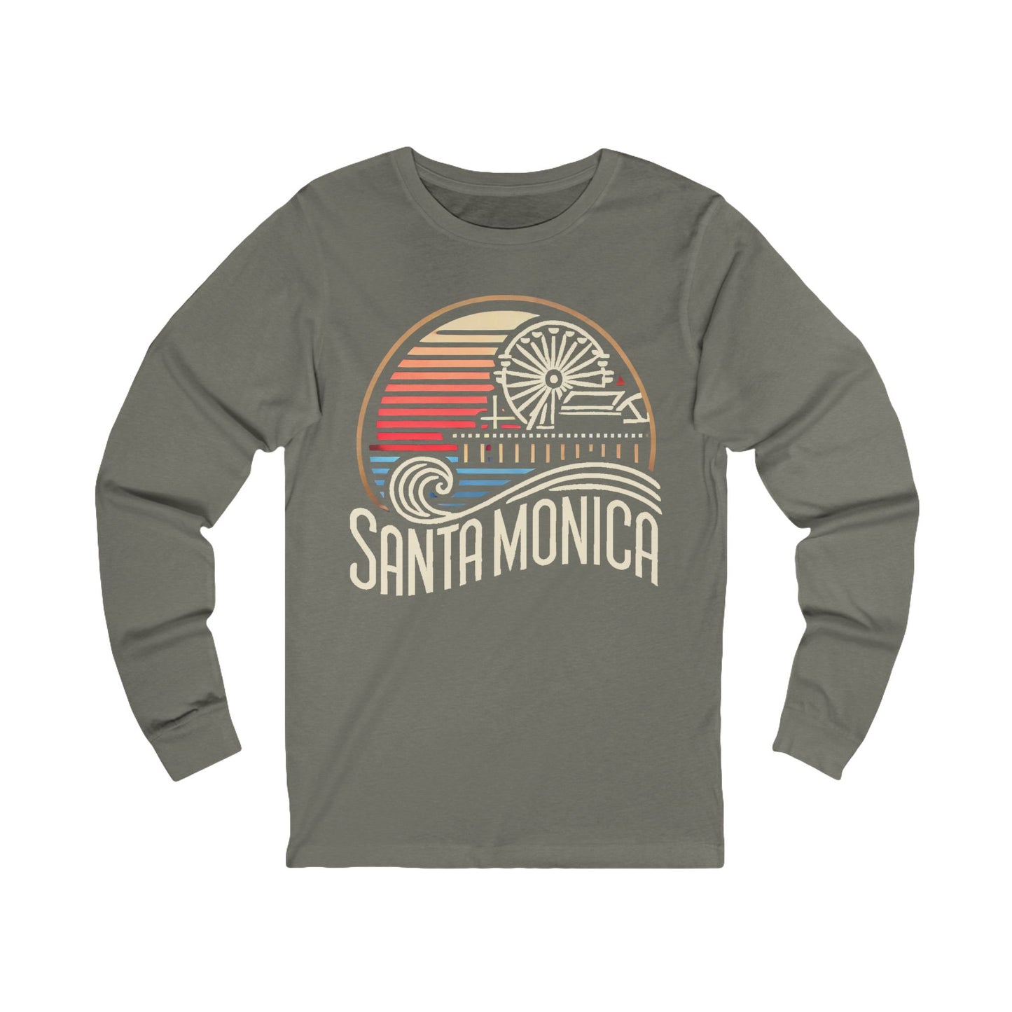 Vibrant Santa Monica Unisex Jersey Long Sleeve Tee