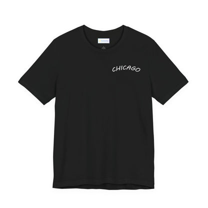 Retro Chicago Sunset Unisex Jersey Short Sleeve Tee