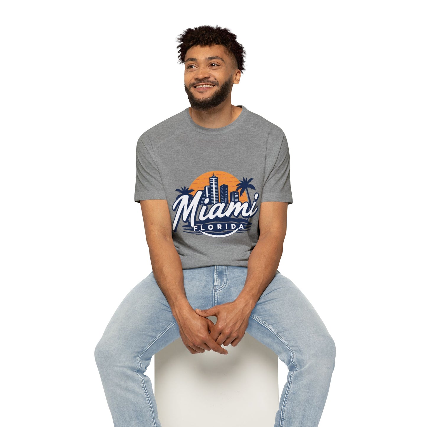 Retro Miami Men's Raglan T-Shirt