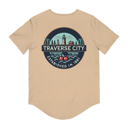 Vintage Traverse City Men's Jersey Curved Hem Tee