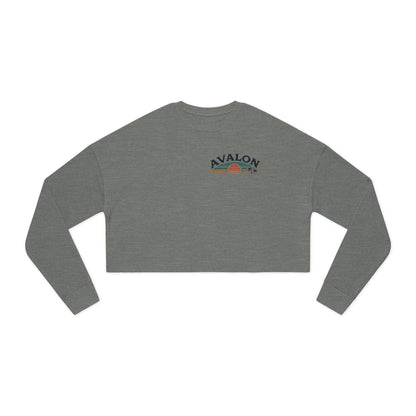 Retro Avalon Sunset Women's Cropped Sweatshirt