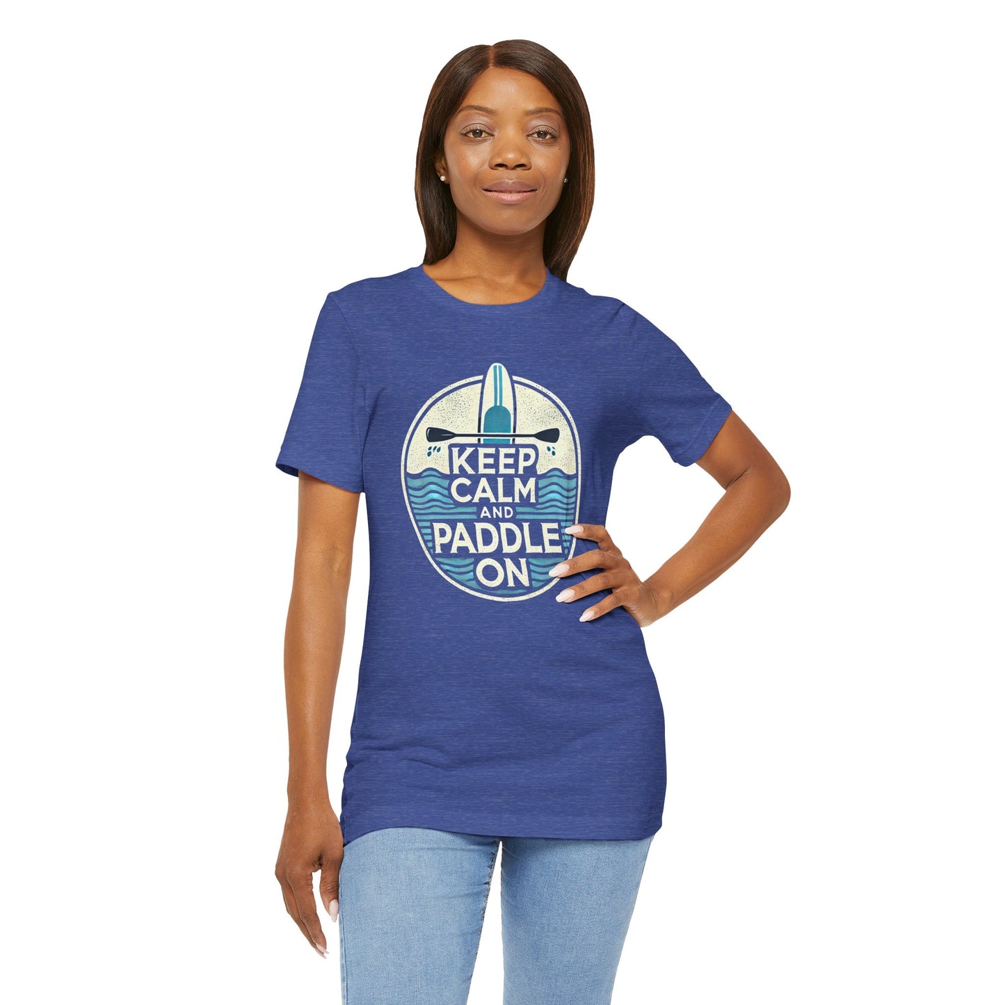 Keep Calm and Paddle On Jersey Short Sleeve Tee
