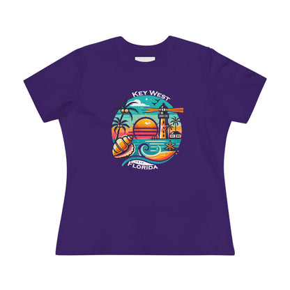 Vibrant Key West Women's Cotton Tee