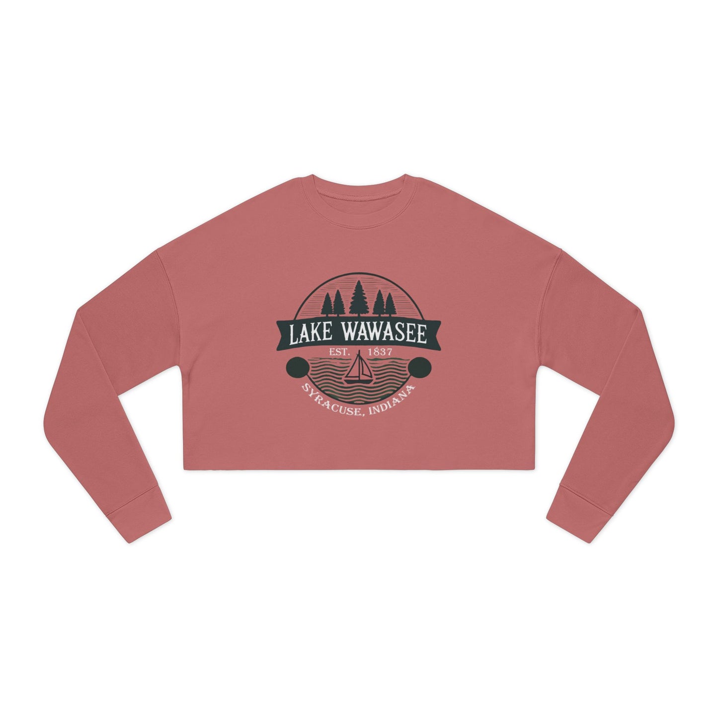 Vintage Lake Wawasee Women's Cropped Sweatshirt