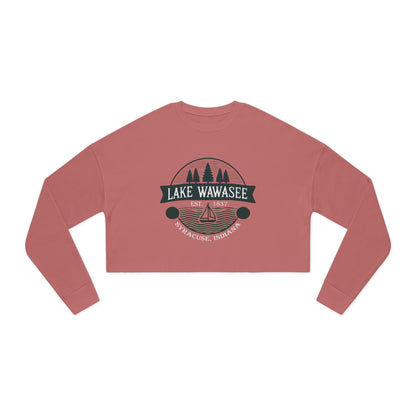 Vintage Lake Wawasee Women's Cropped Sweatshirt