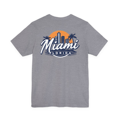 Retro Miami Unisex Jersey Short Sleeve Tee