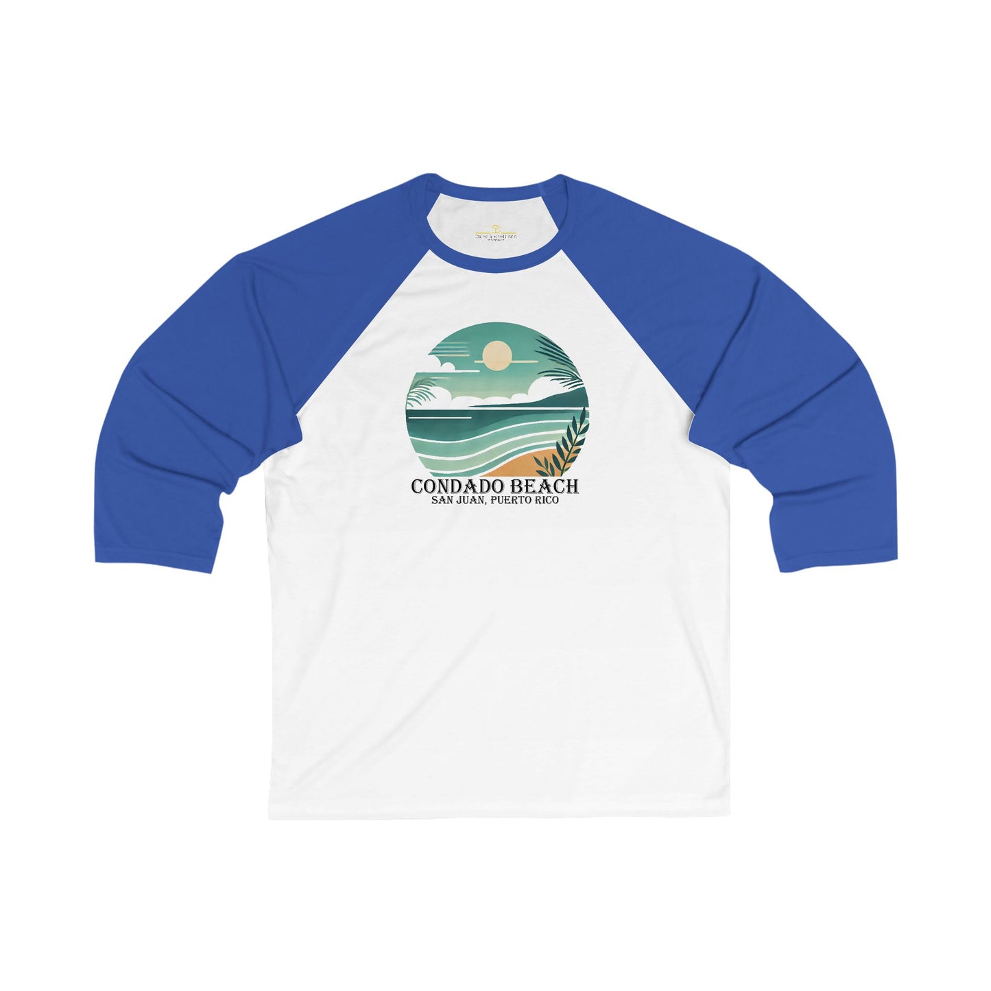 Coastal Vibes Condado Beach Men's 3/4 Sleeve Baseball Tee