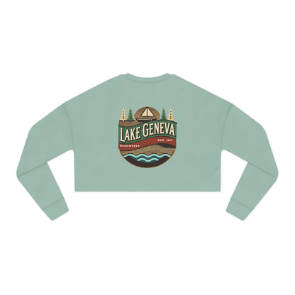 Retro Lake Geneva Women's Cropped Sweatshirt