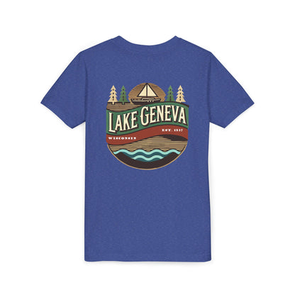 Retro Lake Geneva Unisex Youth Short Sleeve Tee