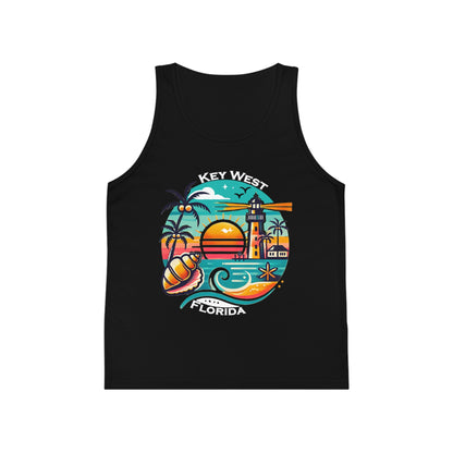 Vibrant Key West Unisex Kids Jersey Tank Top