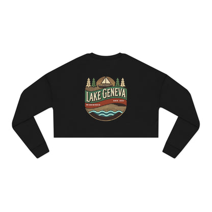 Retro Lake Geneva Women's Cropped Sweatshirt