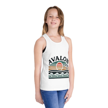 Retro Avalon Sunset Unisex Kids Jersey Tank Top